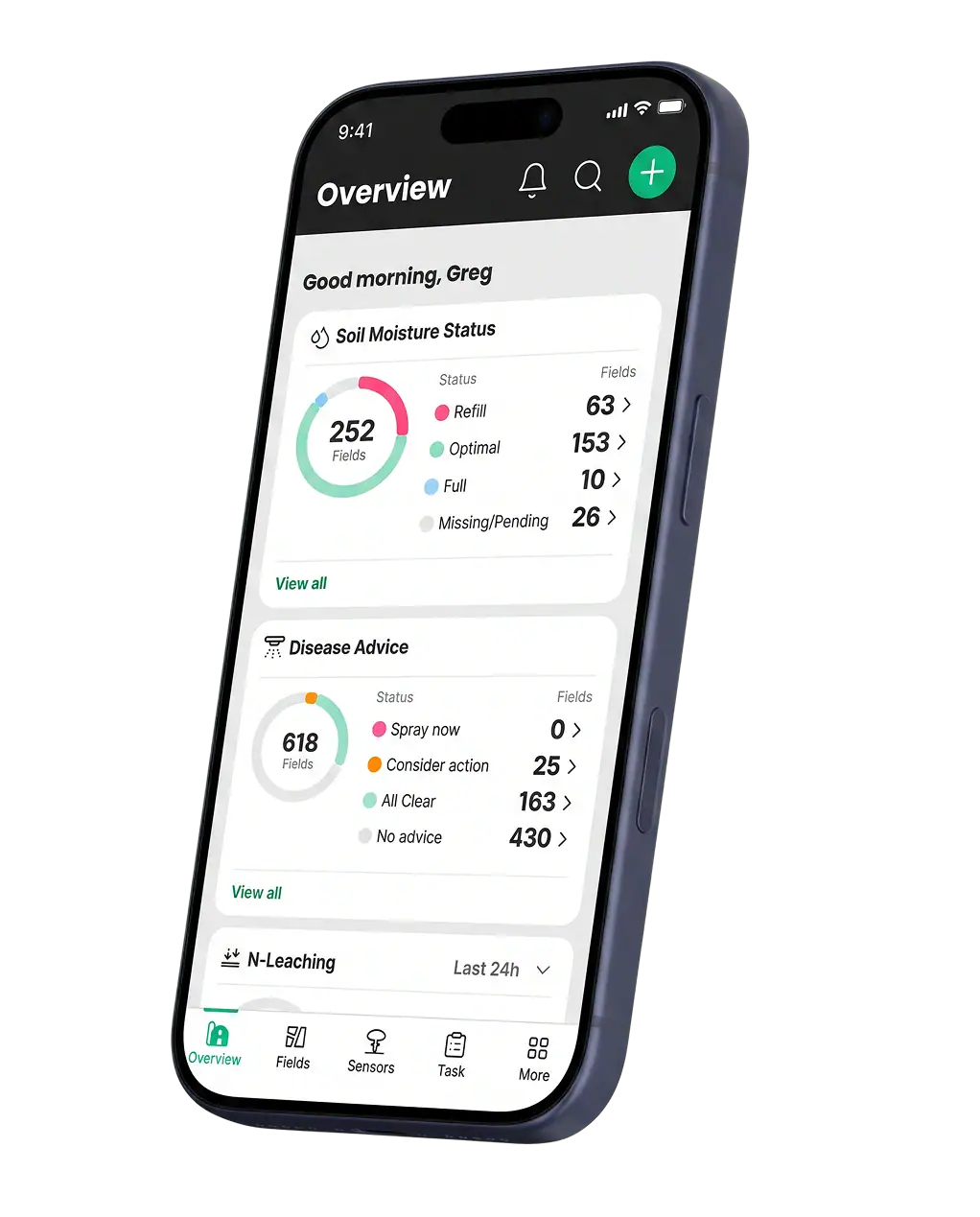 CropX app on iPhone