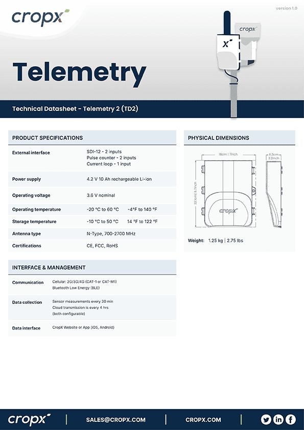 Telemetry (TD2) Datasheet