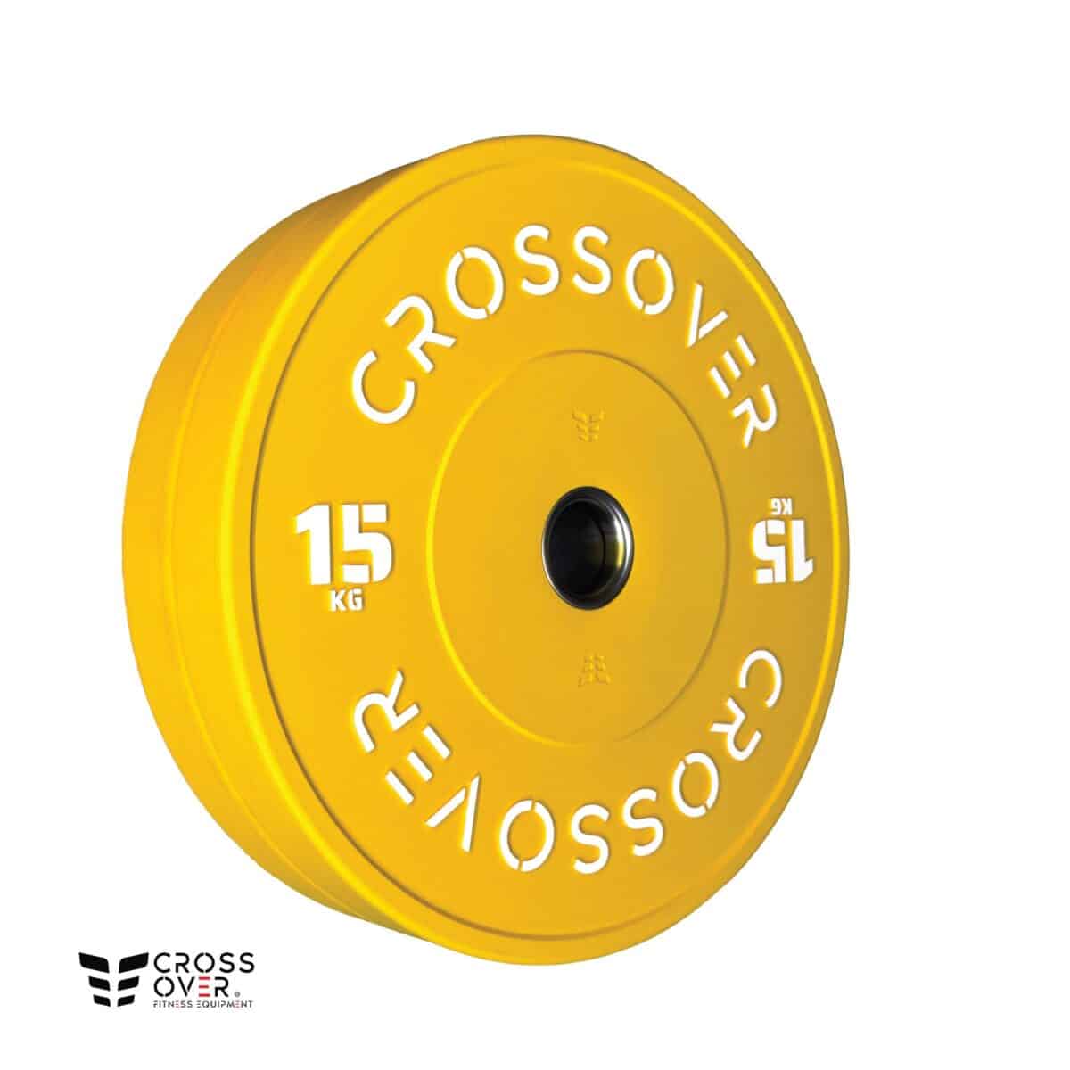 طقم أقراص أولمبية Bumper ملونة عالية الجودة – 5كجم إلى 25كجم (زوج) | Crossover Colour Rubber Bumper Plates