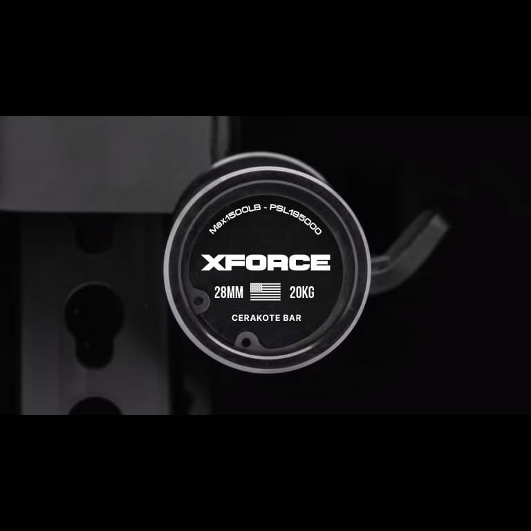 بار أولمبي سيراكوت أحمر وأسود 20 كجم 220 سم 28 مم XFORCE OK5002-1