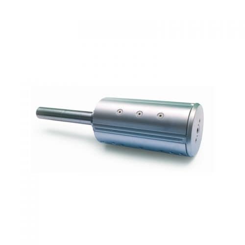 Precision CNC machining component with metallic finish for industrial applications.