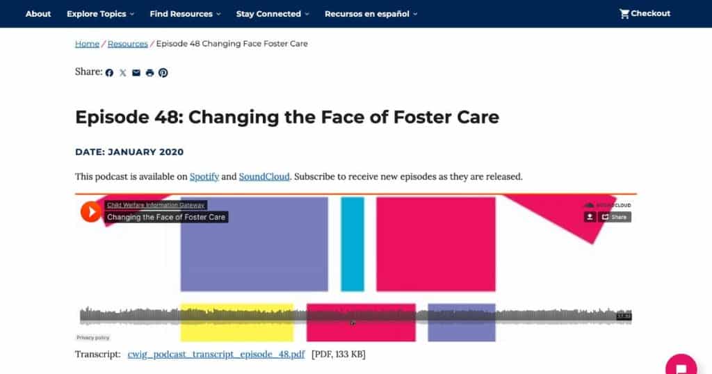 Changing the face of foster care podcast for volunteering in Lawrence KS