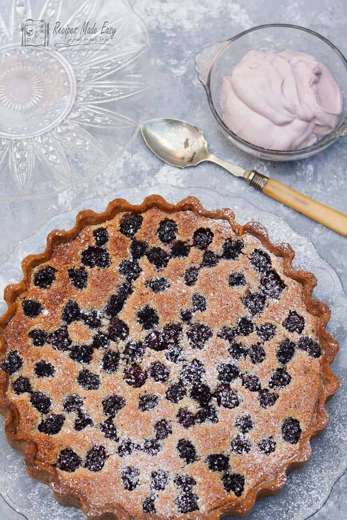 Almond and Rosemary Blackberry Tart