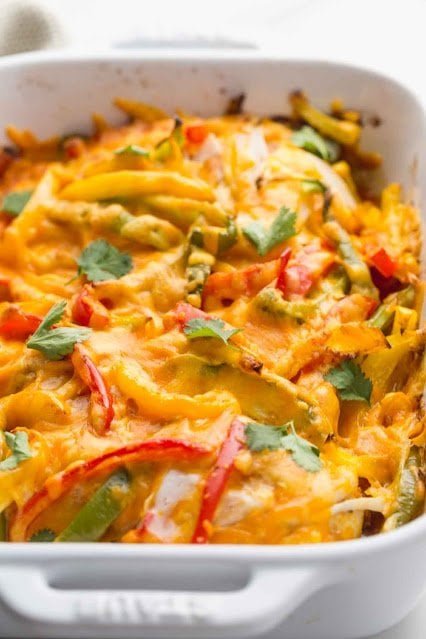 Sheet-Pan Fajita Chicken Bake