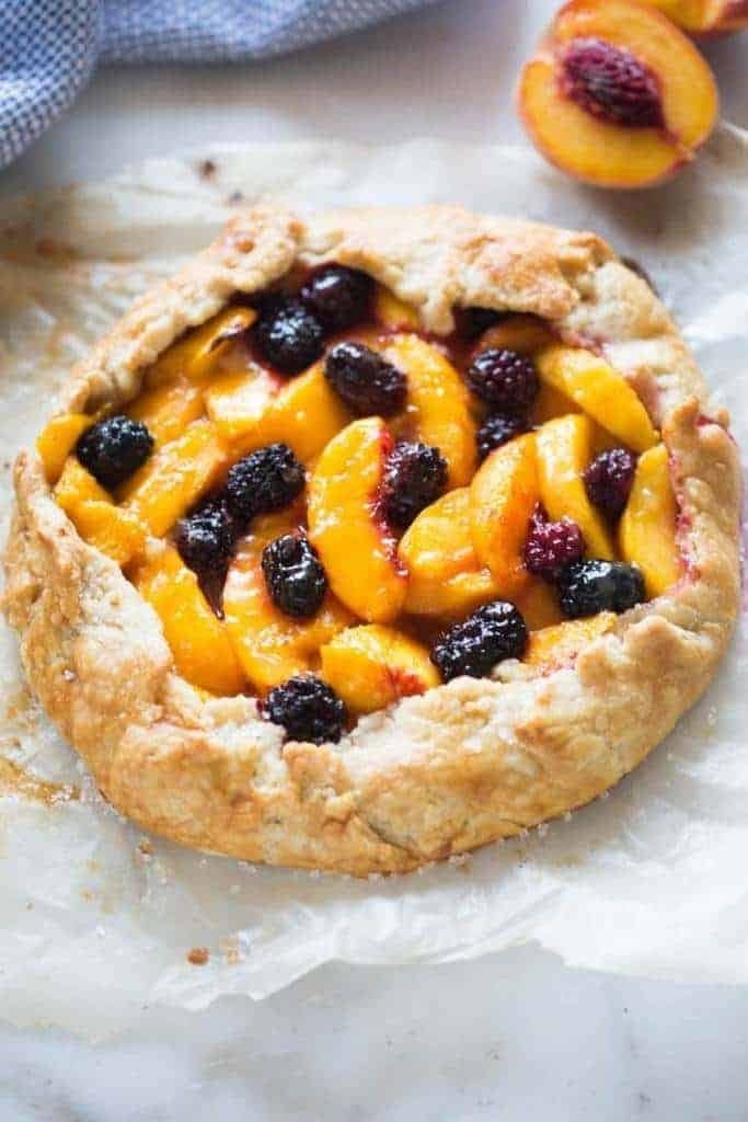 Peach and Blackberry Summer Tart