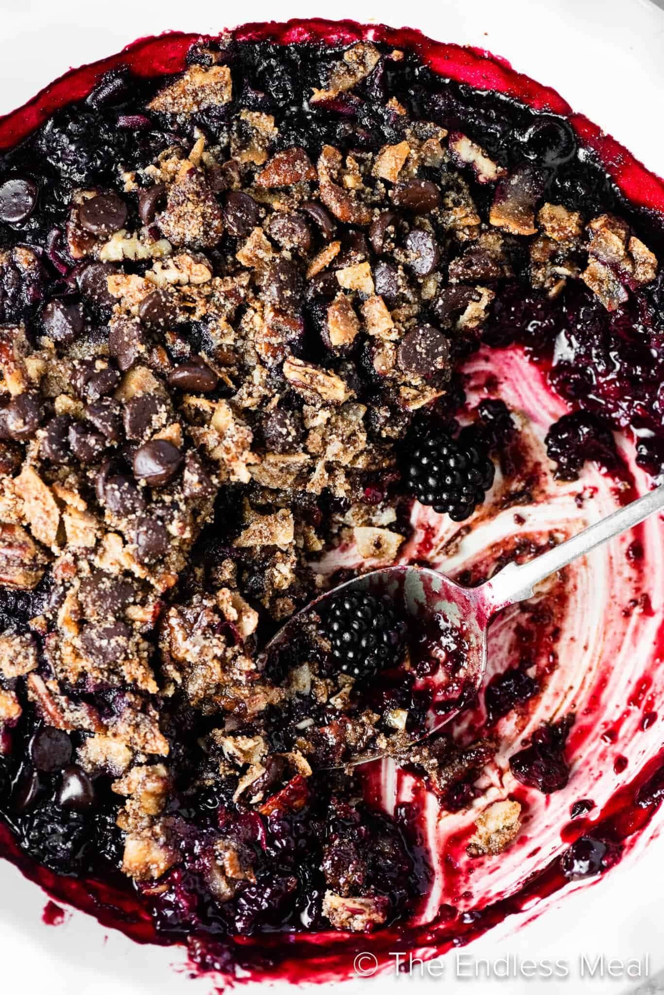 Loaded Chocolate Blackberry Crumble