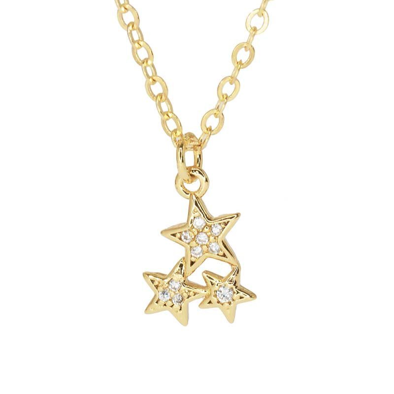 Constellation pendant necklace with CZ stars