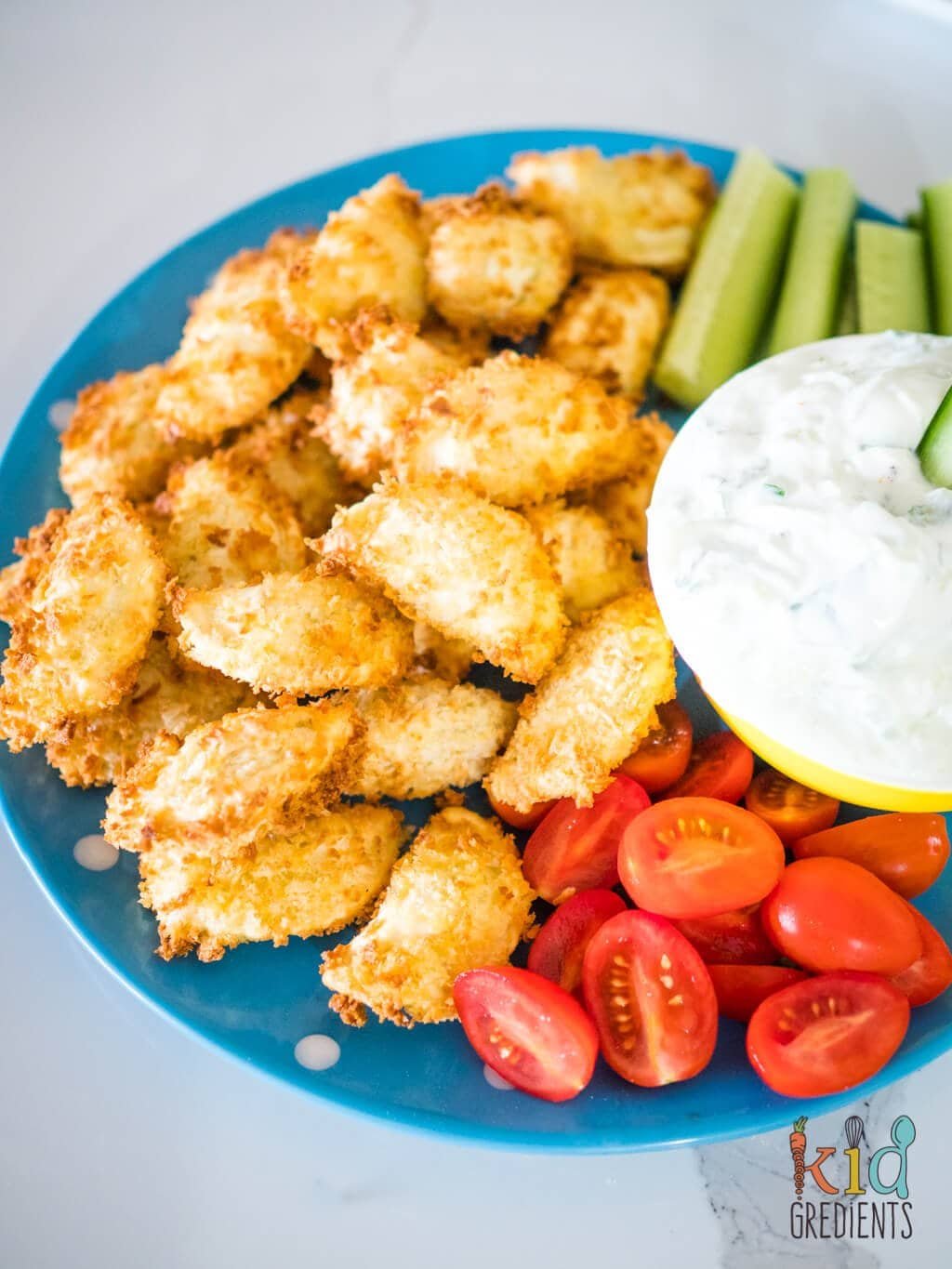 Crunchy breaded pasta bites cooked in an air fryer