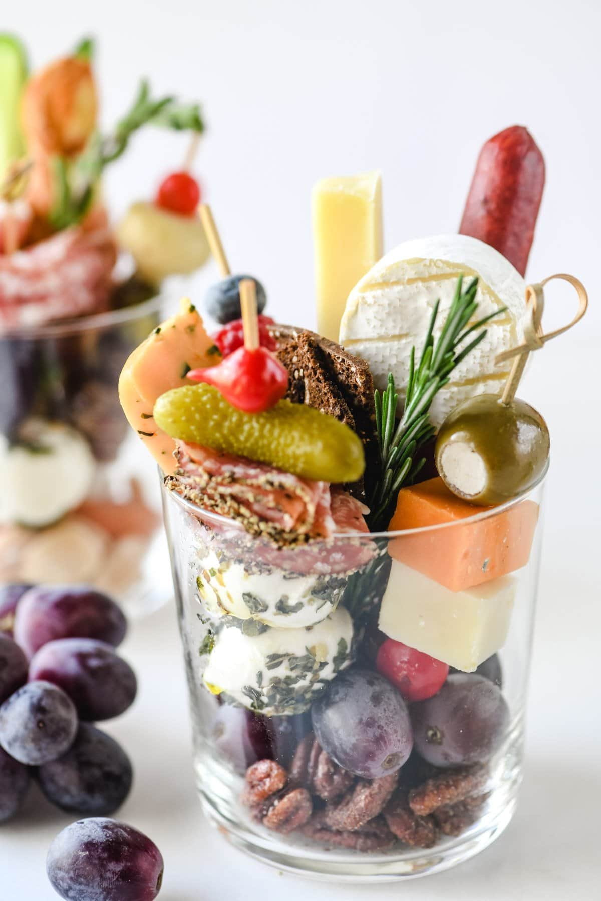 Jarcuterie ideas in jars, cones and mini boxes