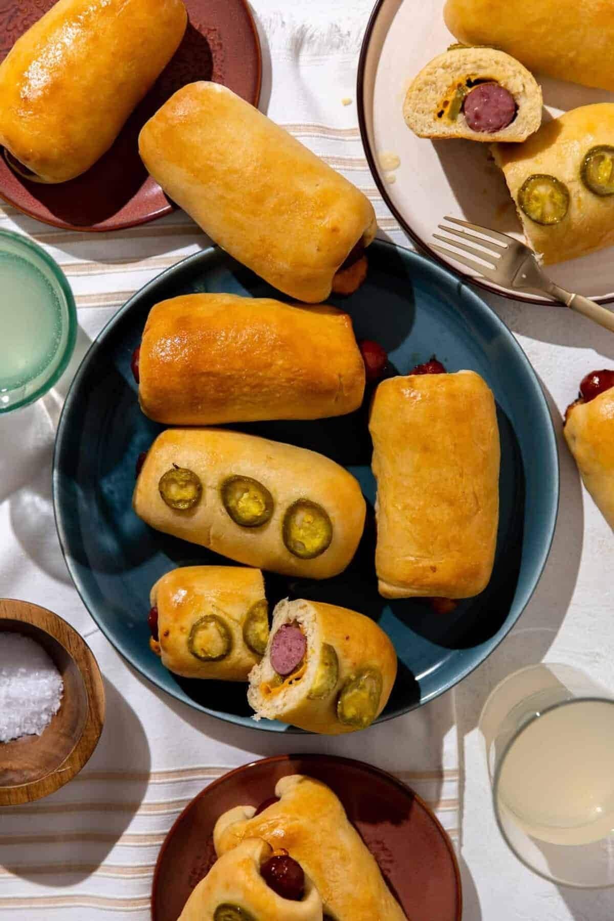 Texas sausage kolaches wrapped in soft dough