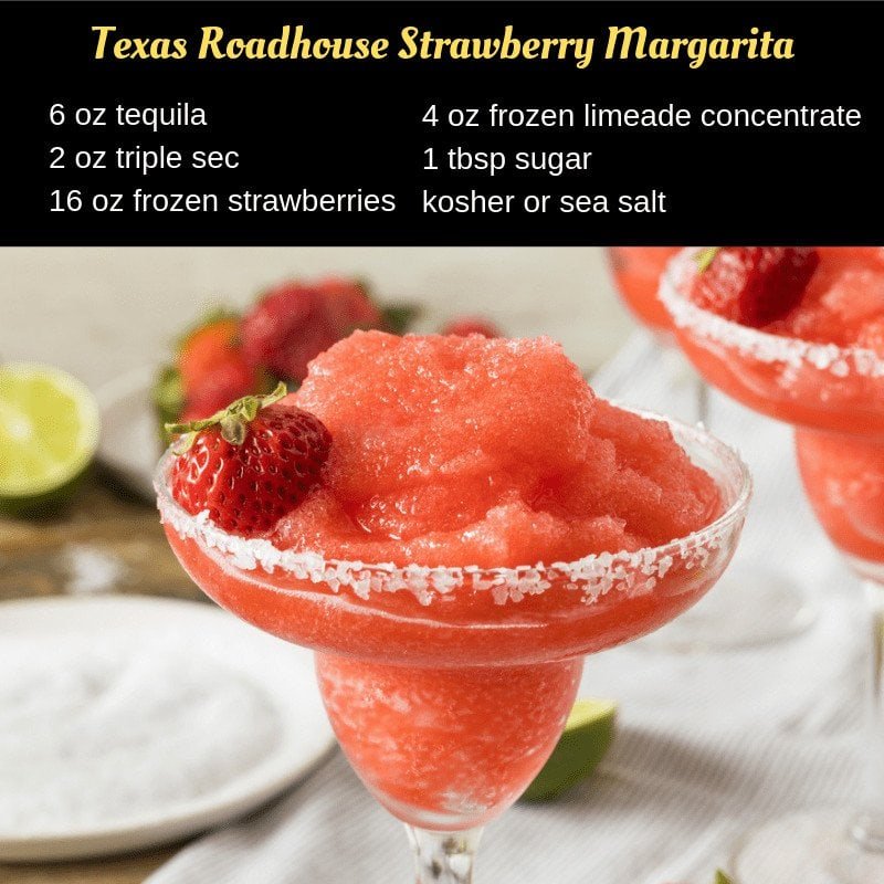 Strawberry margarita with salted rim