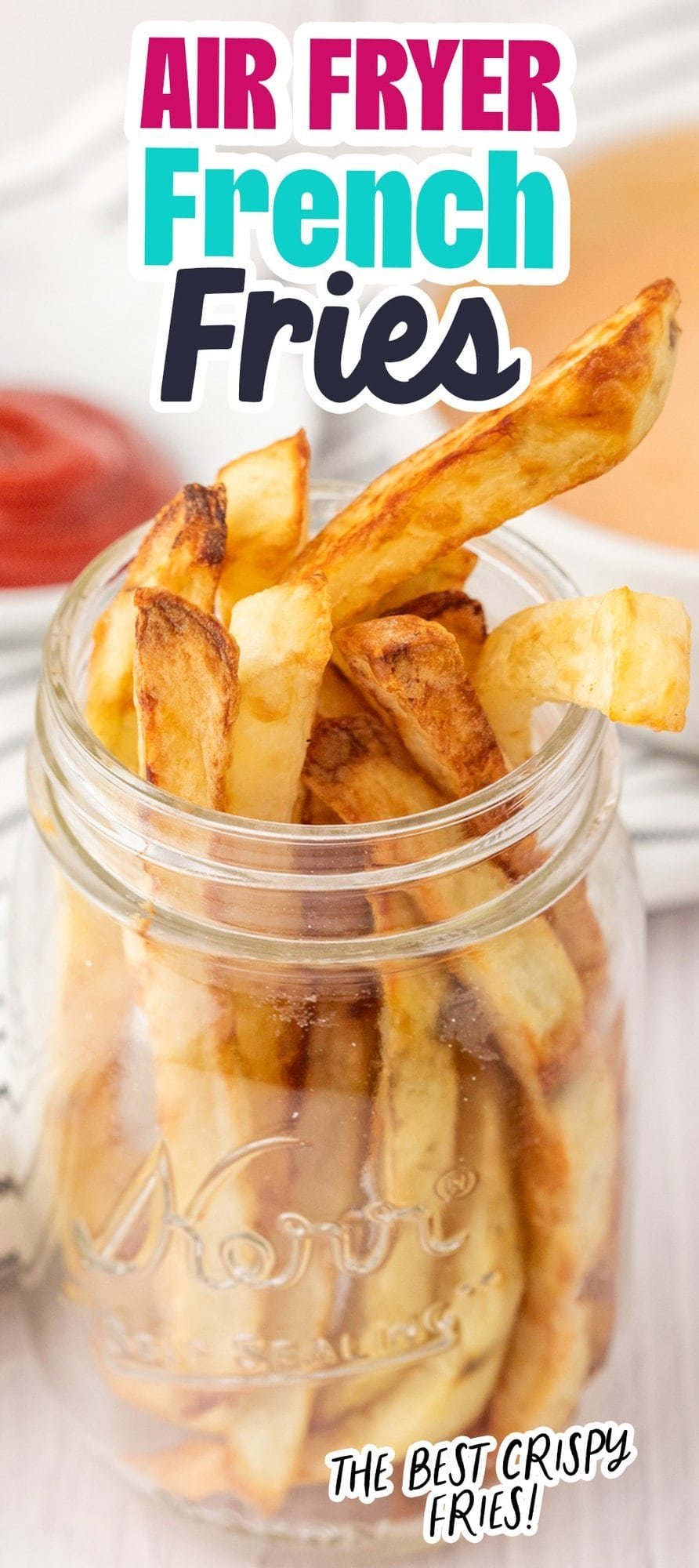 Crispy golden French fries made in an air fryer