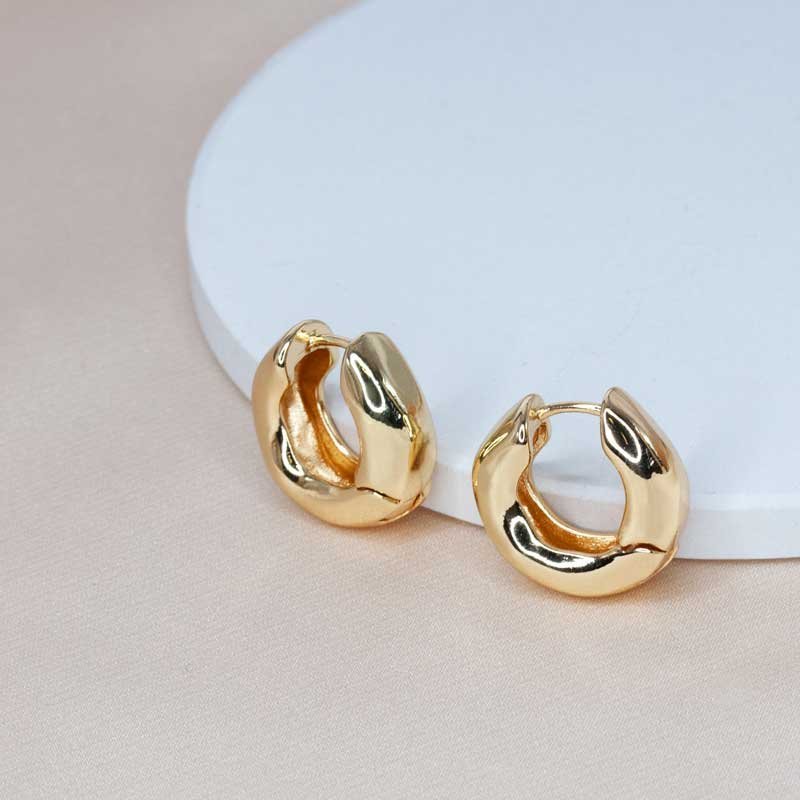 Chunky hoop earrings in stylish modern design