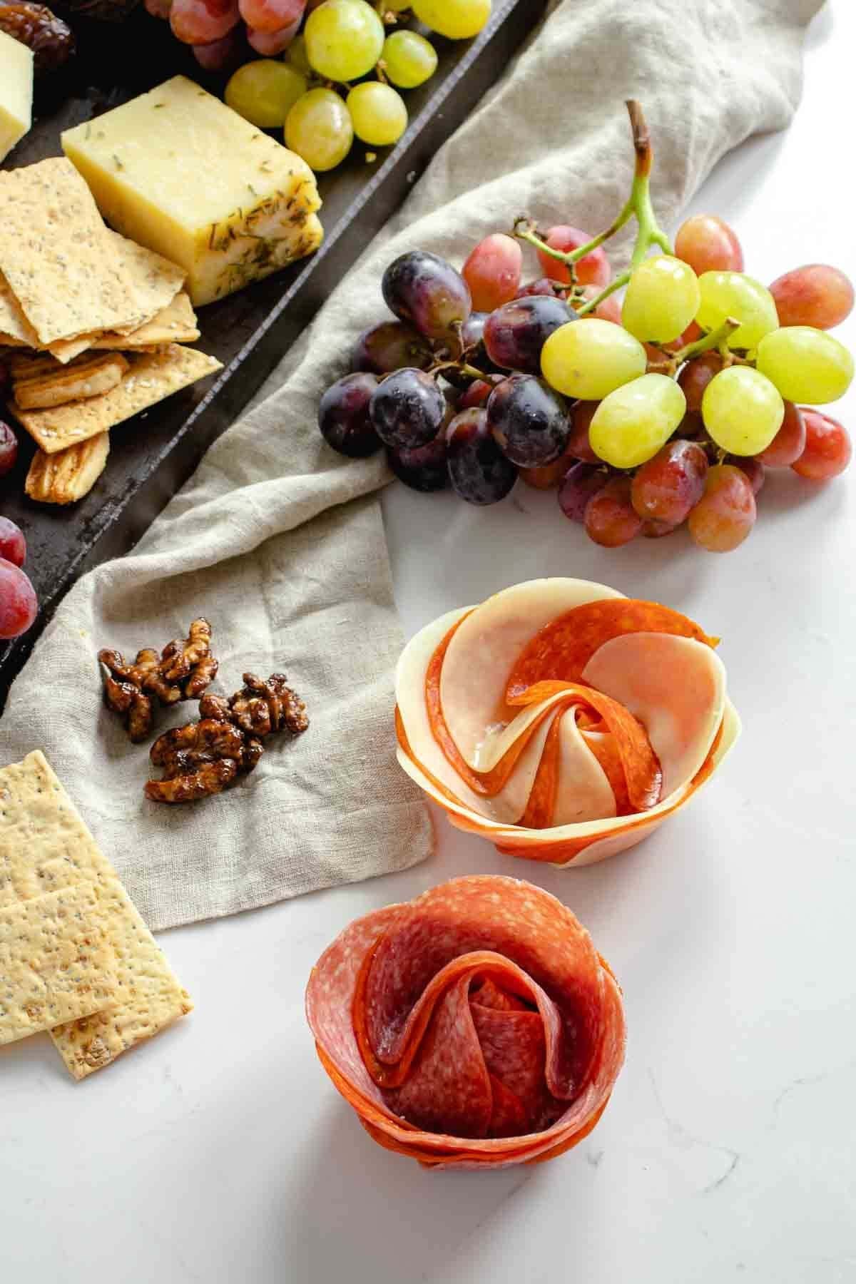 How to make a salami rose for charcuterie