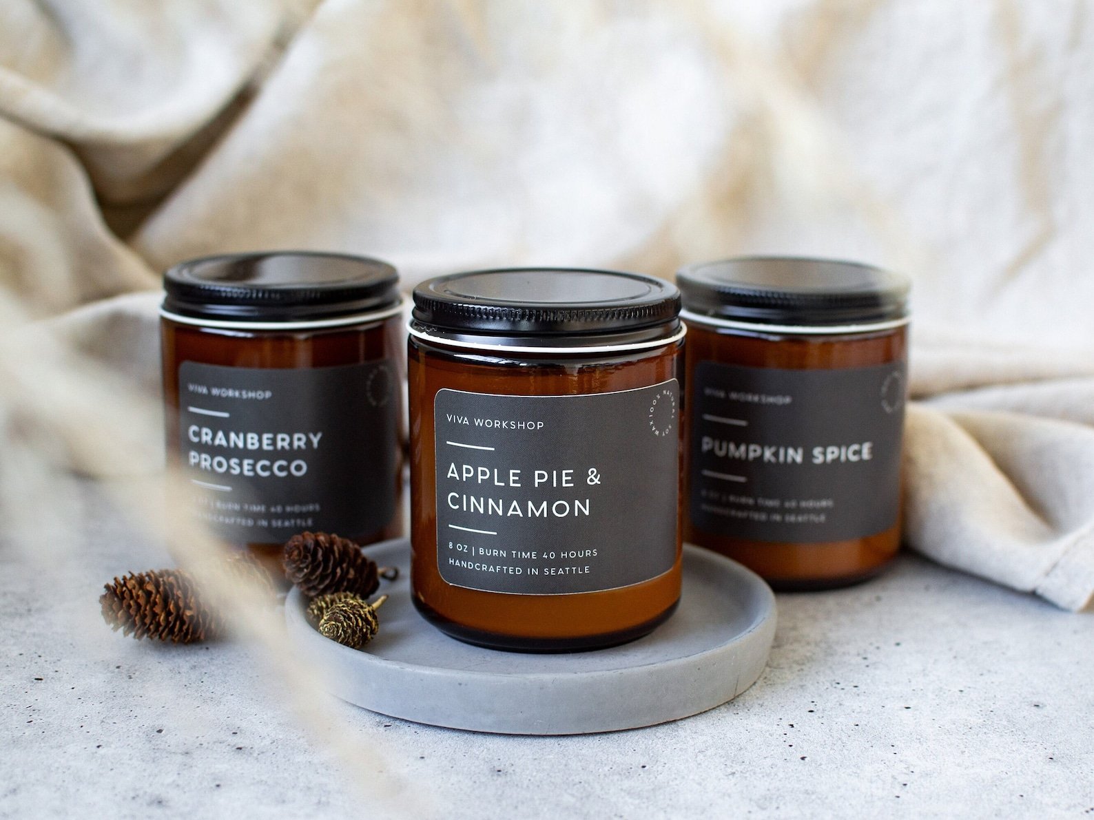 Personalized Christmas soy wax candle gift