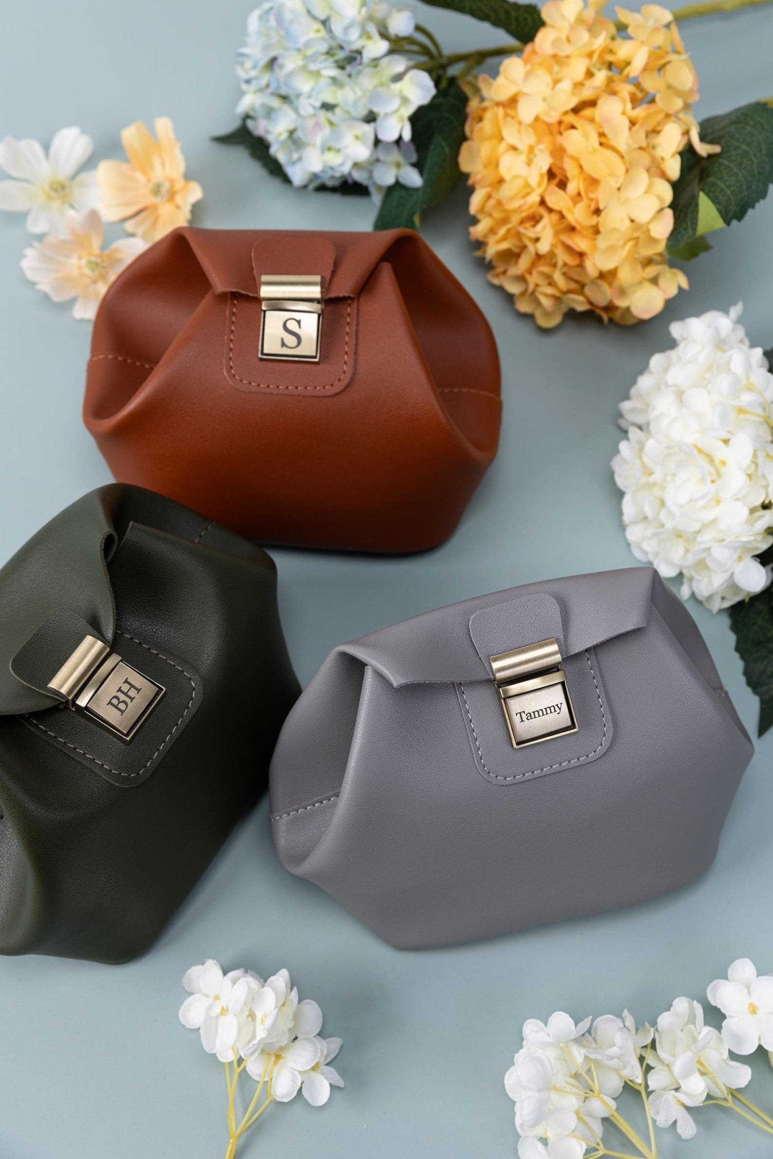 Personalized clutch makeup bag accessory