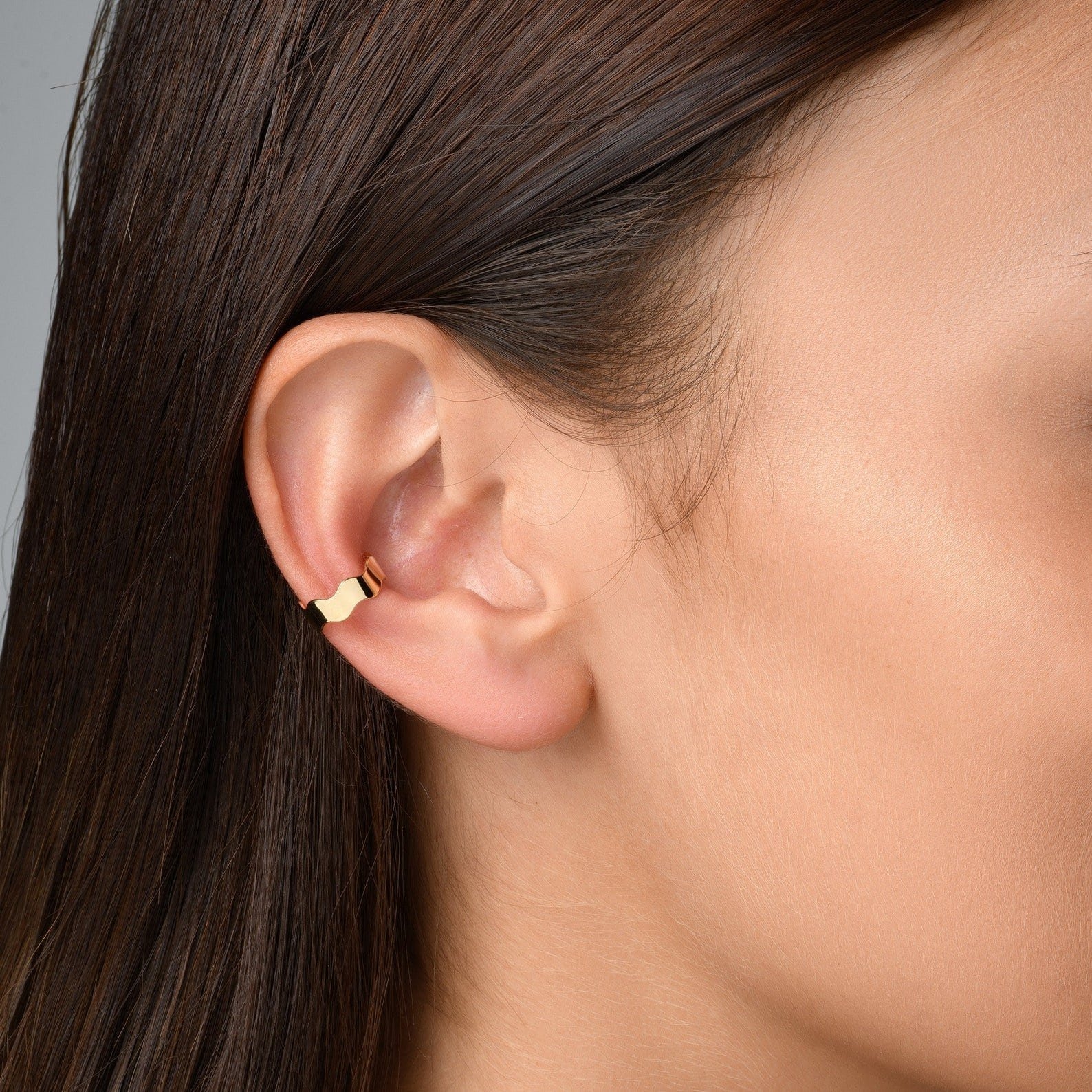Minimalist wave ear cuff jewelry