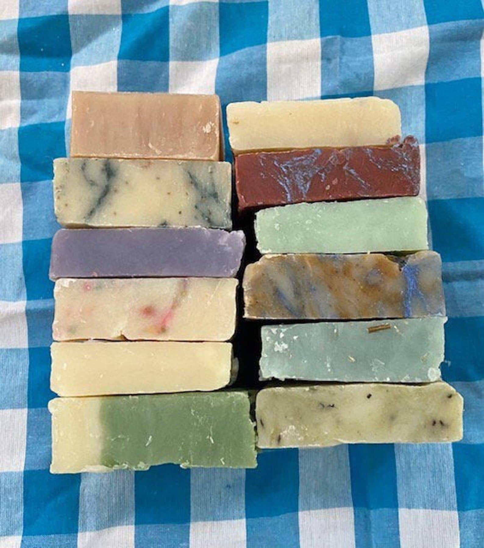 10 unlabeled organic soap bars variety pack – artisan overstock gift