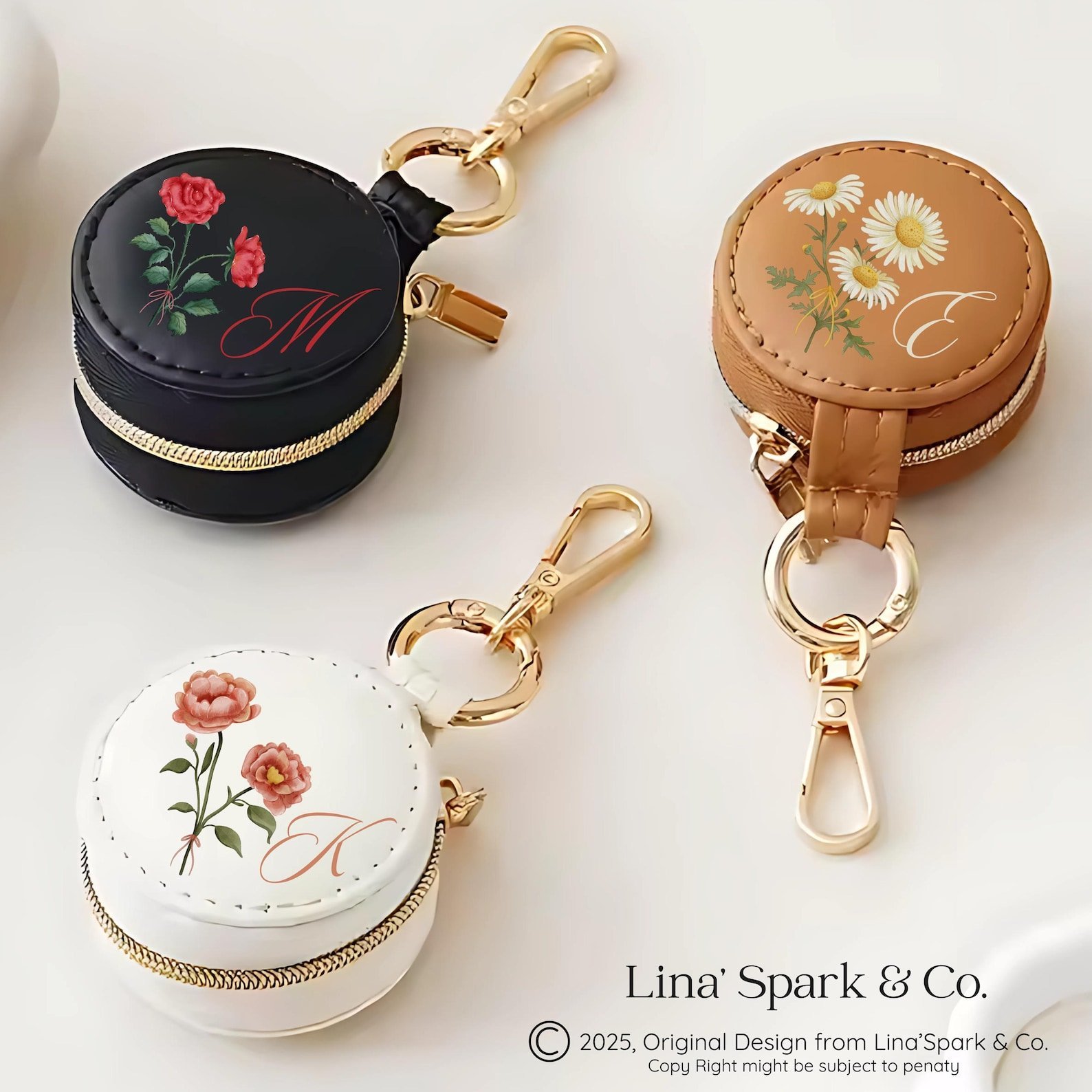 Mini gym ring holder travel jewelry keychain case