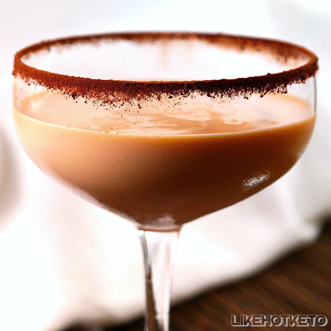 Brandy Alexander cocktail with chocolate and cream — classic vintage martini