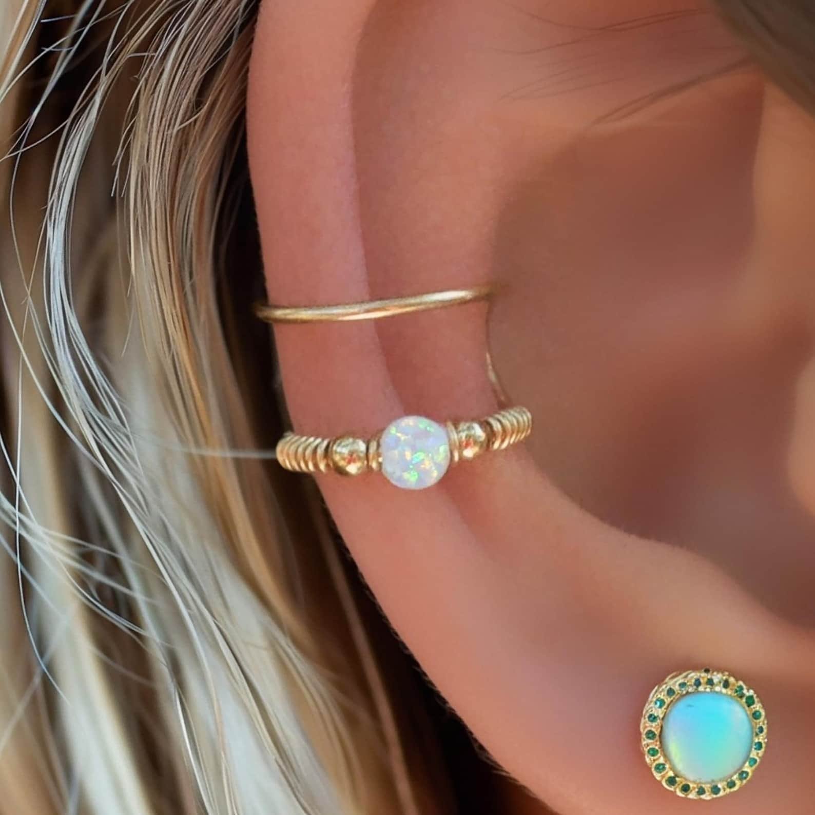 Delicate handmade gold earrings gift from BenittaMoko Jewelry.