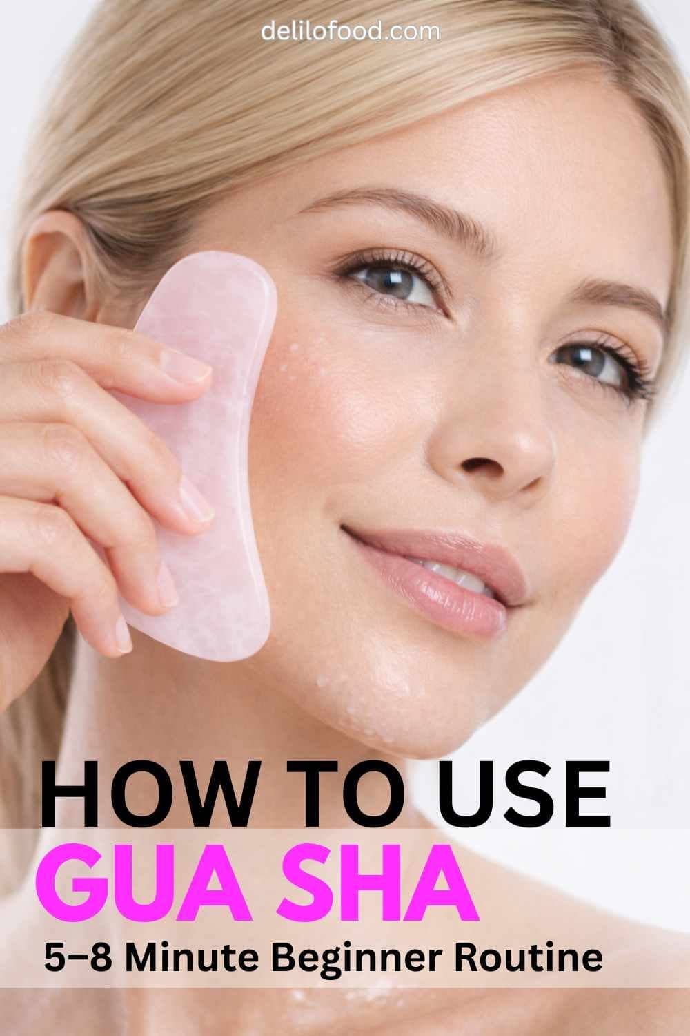 how to use gua sha 5–8 minute beginner routine with a rose quartz tool