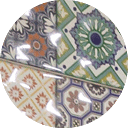 Colorful vintage Mediterranean-style decorative tiles