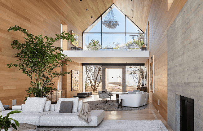 Home additions project in Los Angeles with new living room extension