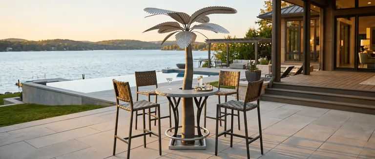 Palm Table in an outdoor setting