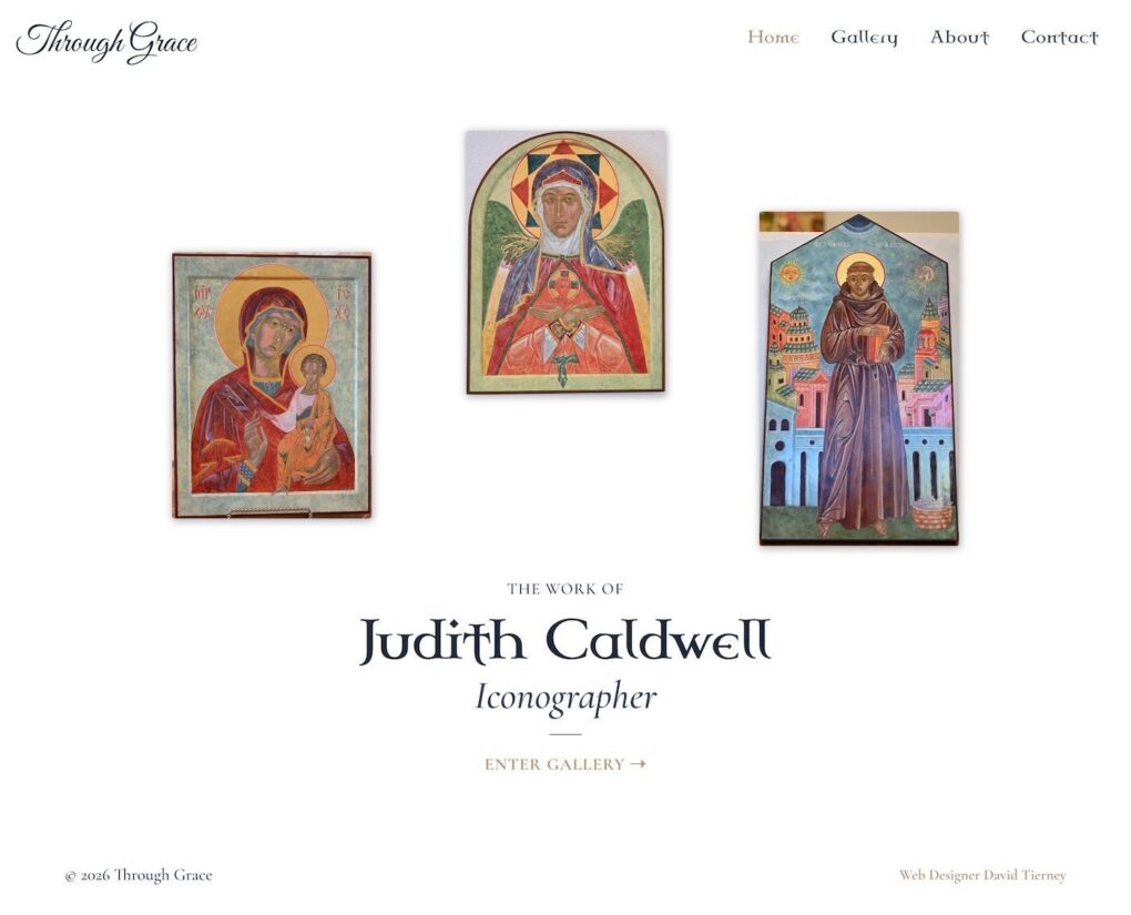 Sacred Iconography Artist Website Design