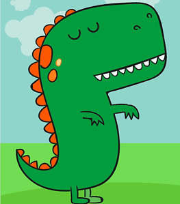 Green T-Rex Wall Art For Kid’s room
