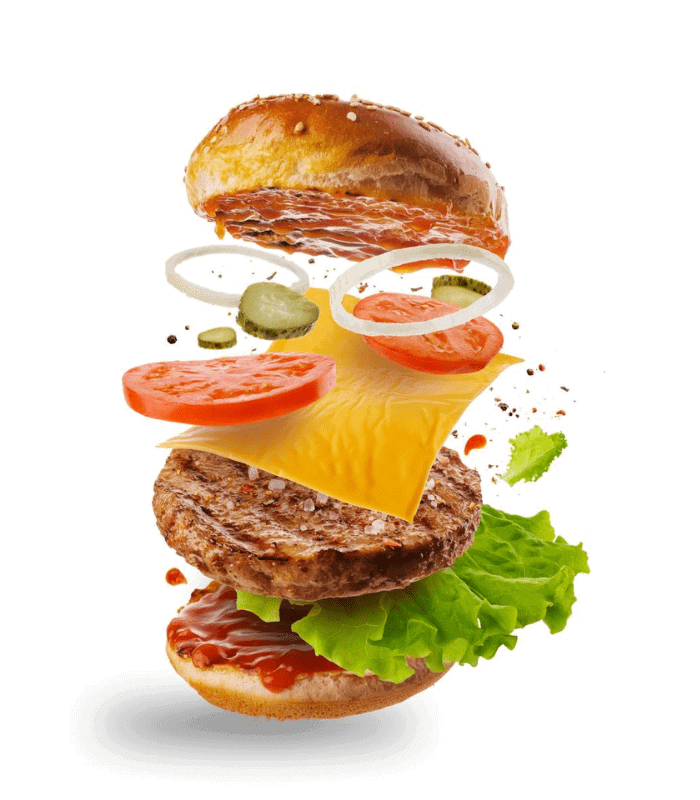 Delicious Hamburger Wall Art For Kitchen