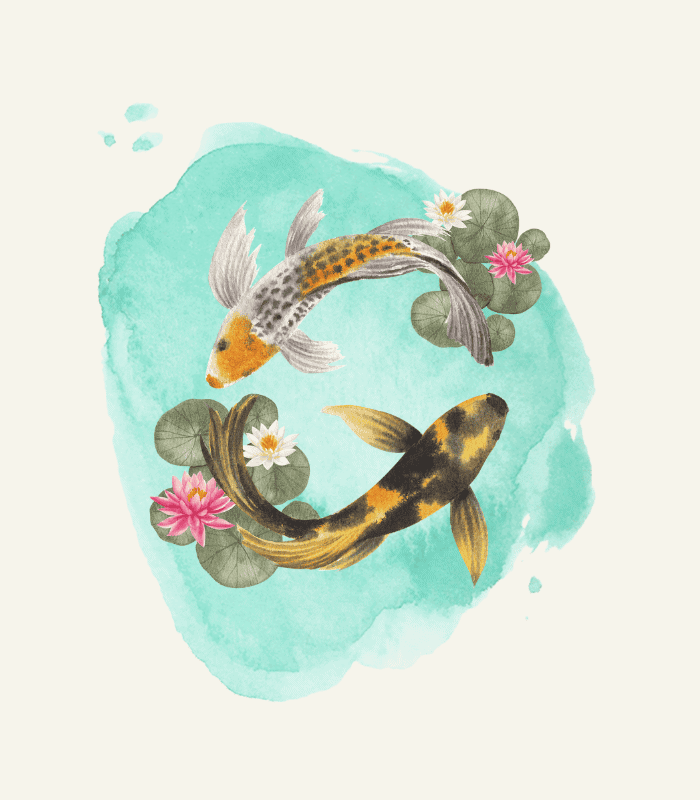 Koi Fish Painting Wall Art