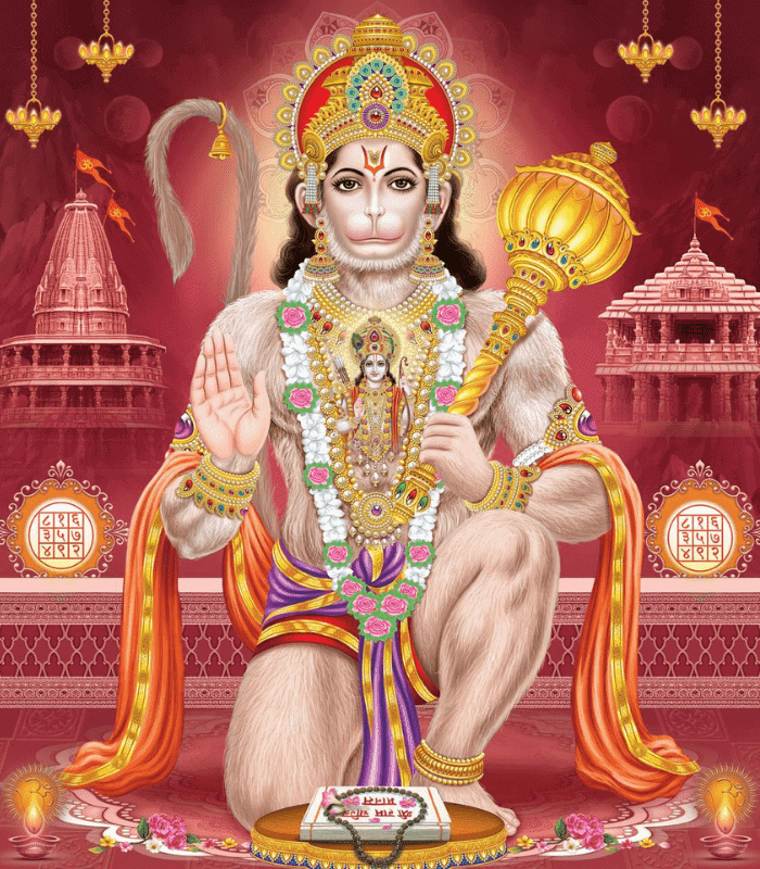 Majestic Lord Hanuman Wall Art