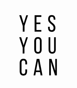 Yes You Can Motivational Quote Wall Art