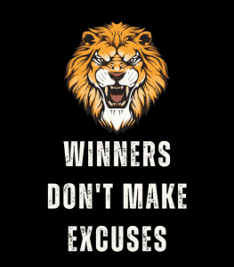 Winners Don’t Make Excuse Inspirational Quote Wall Art