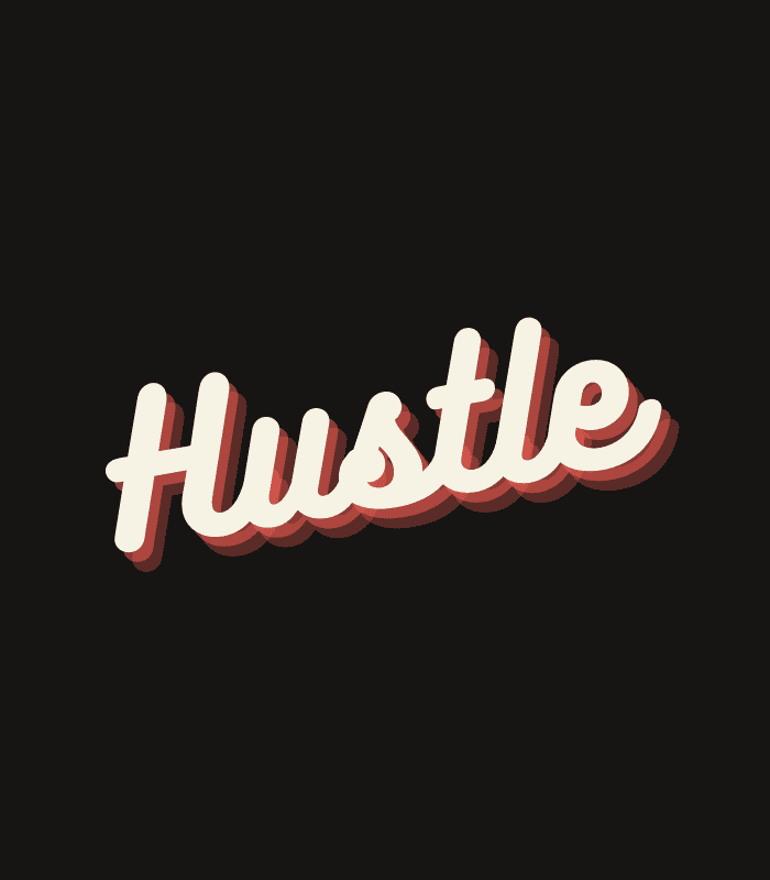Hustle quote wall art