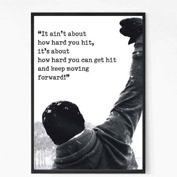Rocky Balboa Quote Wall Art