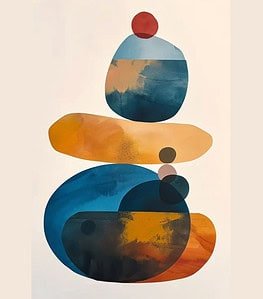 Balance stones for calm wall art