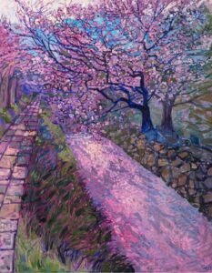 Japanese cherry blossom art
