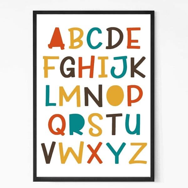 ABCD wall art for kids room