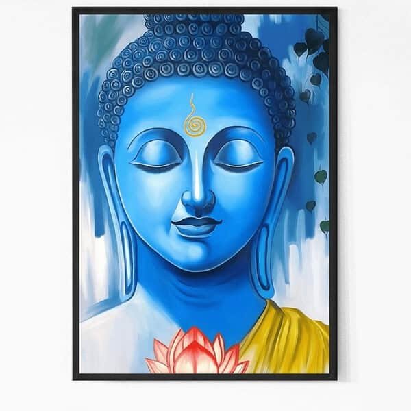 Blissful Painted Buddha Wall Art