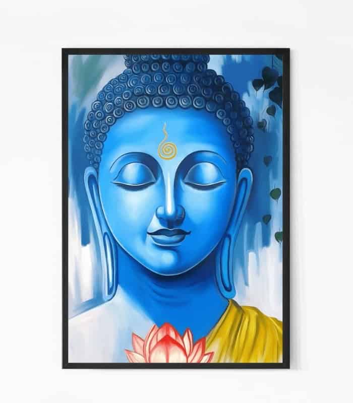 Blissful Painted Buddha Wall Art Blissful Painted Buddha Wall Art