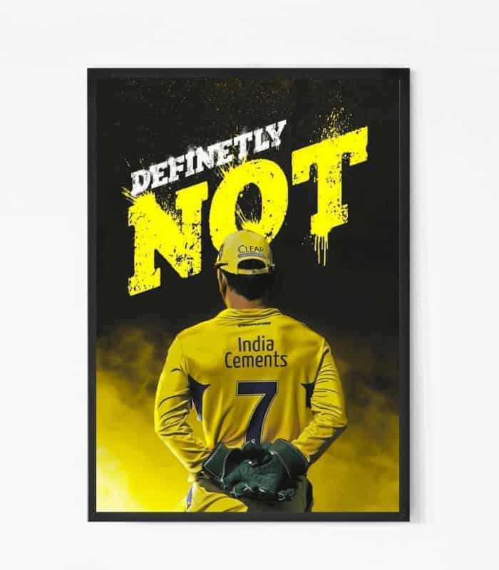 CSK Captain Dhoni Wall Art CSK Captain Dhoni Wall Art