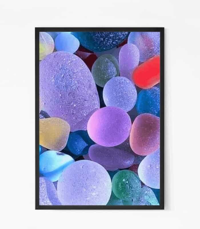 Colorful Glass Stone Wall Art Colorful Glass Stone Wall Art