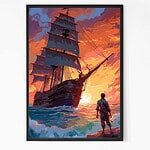 Fearless Sailor on the sea wall art