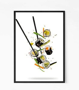 Flavourful Japanese Sushi Wall Art