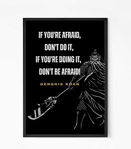 Genghis khan Motivational Quote Wall Art