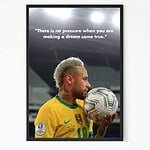 Iconic Neymar Motivational Quote Wall Art