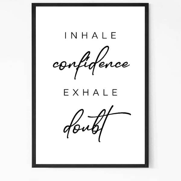 Inhale Exhale quote Wall Art